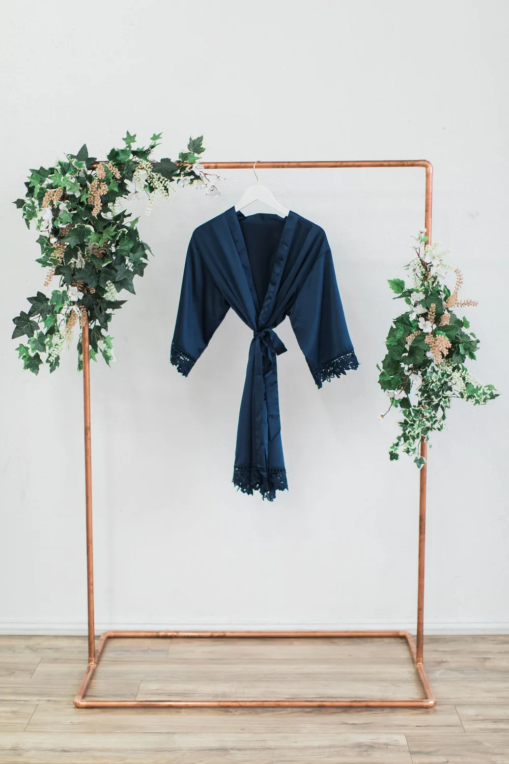 Navy Lace Robe