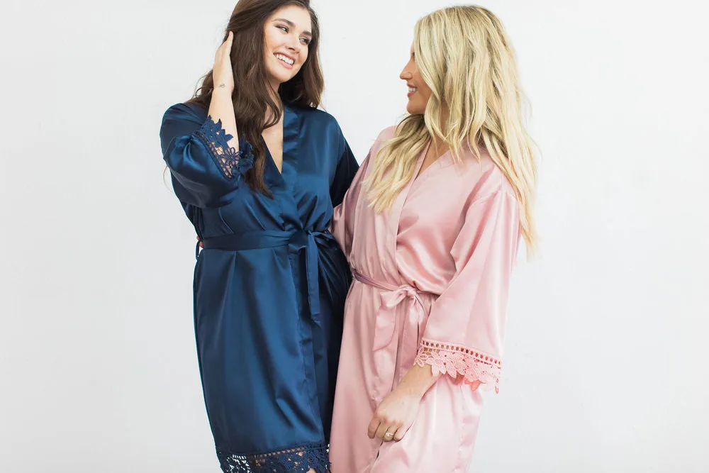 Navy Lace Robe