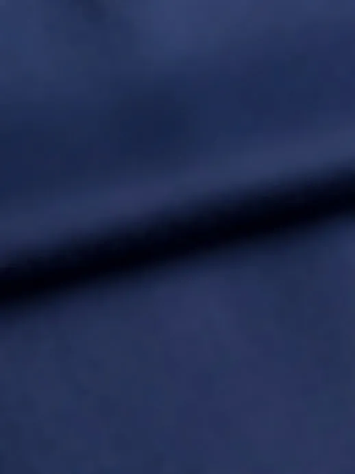 Navy Silky Satin Robe with Contrasting Blue Shawl Collar