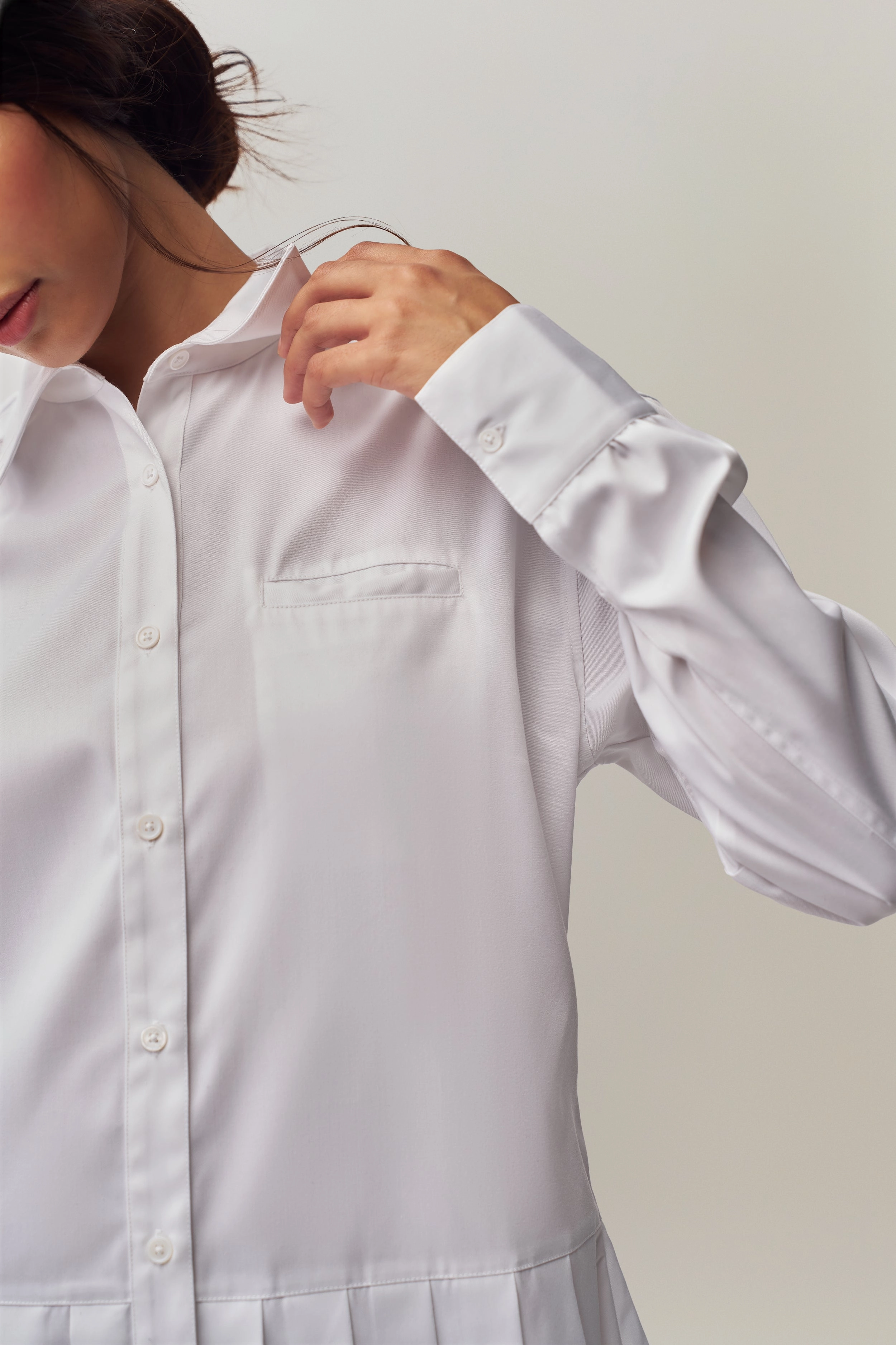 Chic Direction Silky Finish Sennae Shirt Dress