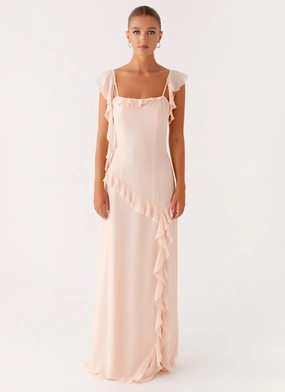 Naya Maxi Dress - Peach Smile Soft