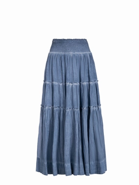 Crisp Edge Limited Release Charlie Skirt In Stonewash