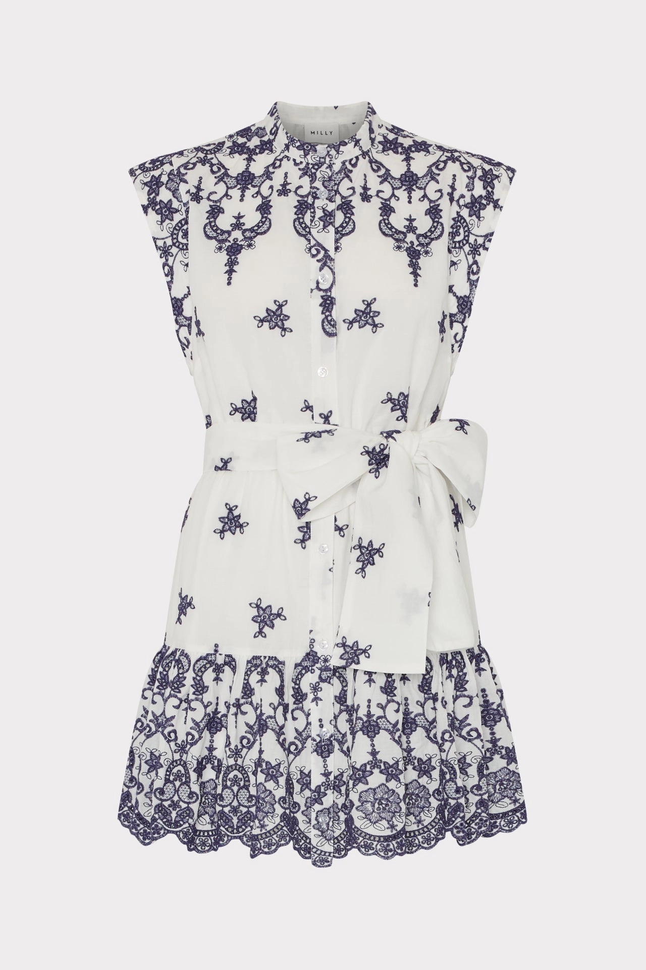 Neelie Floating Petals Eyelet Mini Dress Soft Feel Stylish Fit