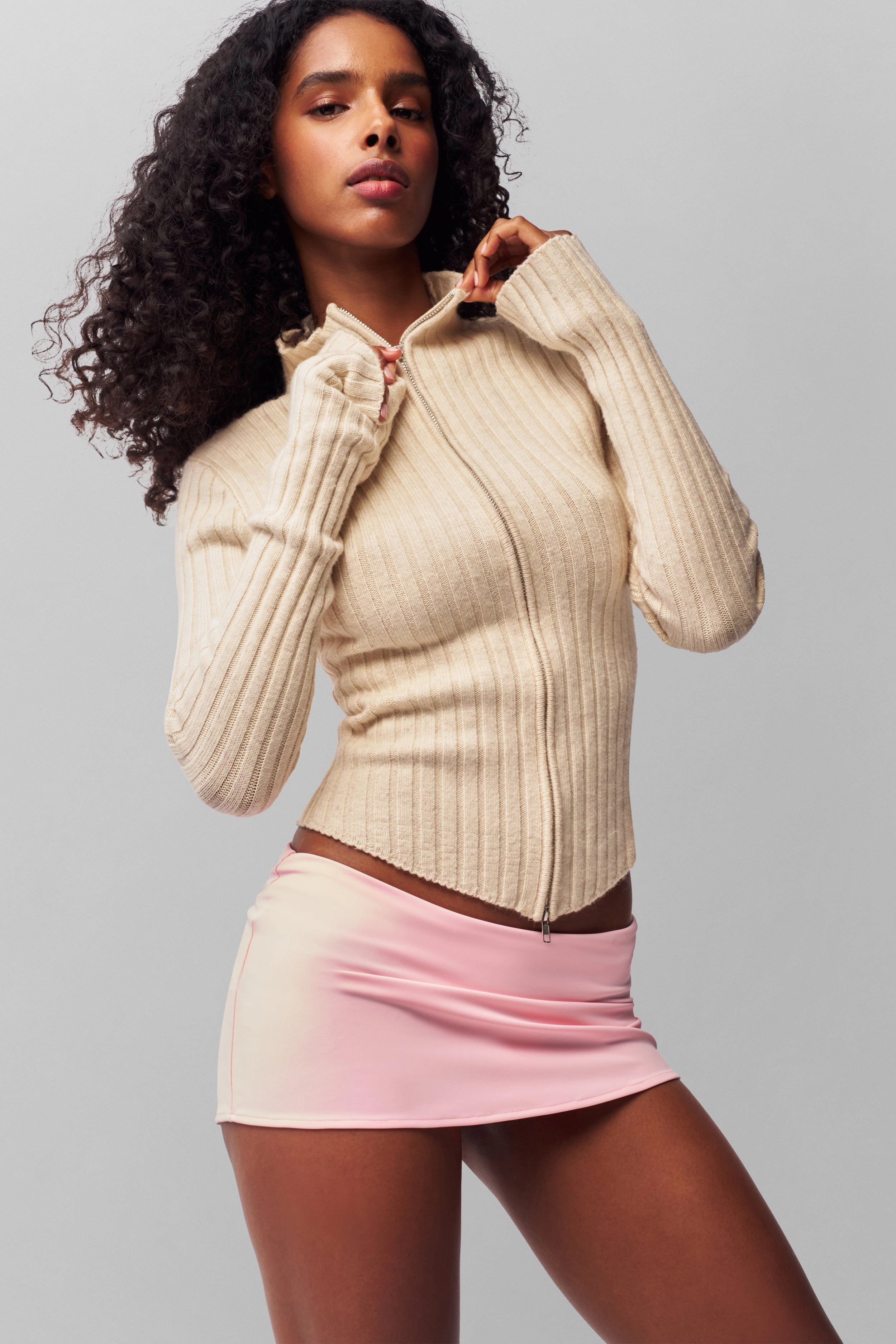 Nell Zip Up Ventilated Mesh Panel Warm Vibe