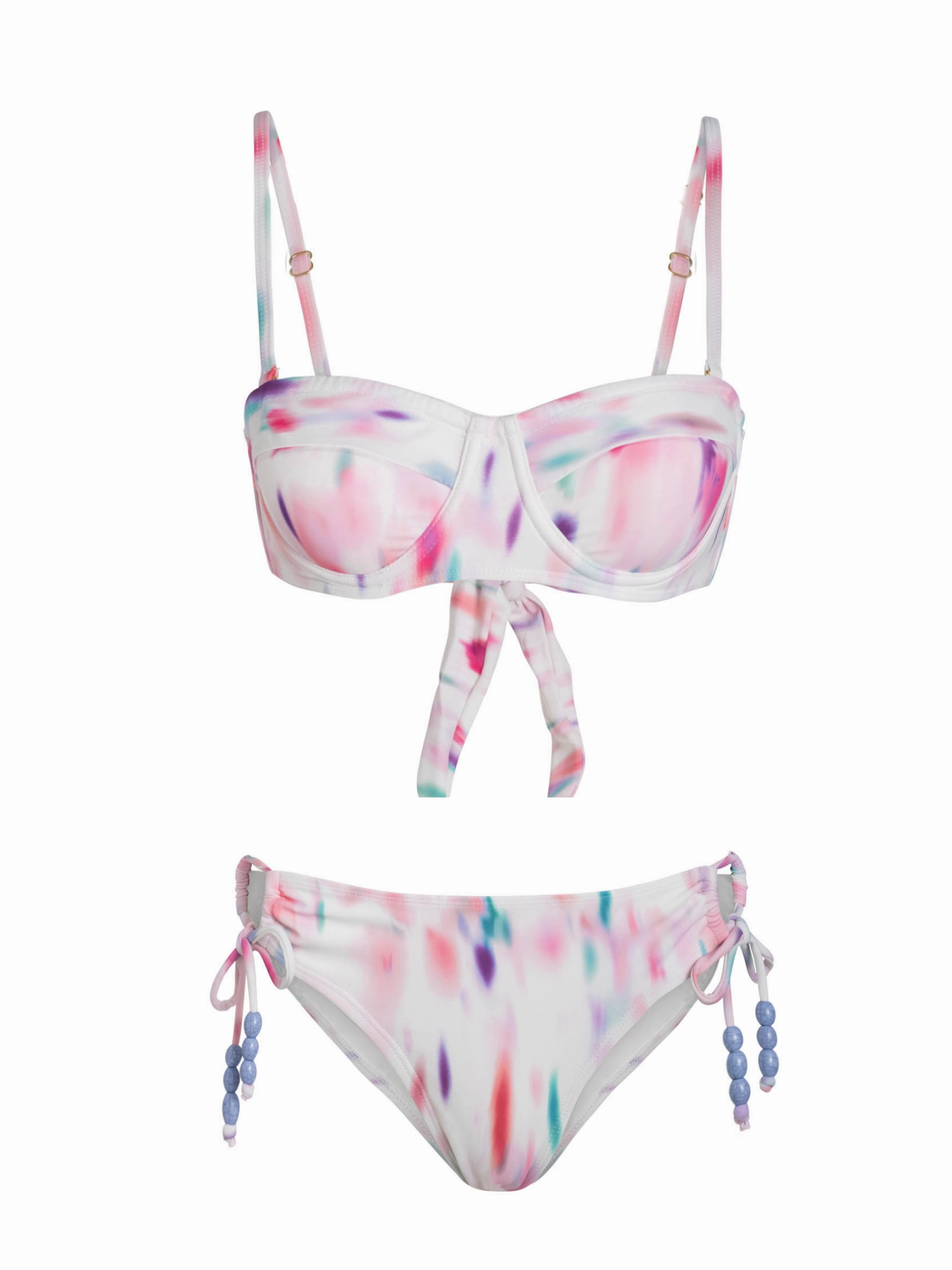 Nellie Top   Taryn Bottom In Hazy Ikat Ivory Pool Ready Soft Touch