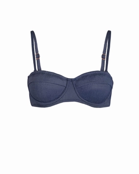 Nellie Top In Indigo Twill Tropical Outfits