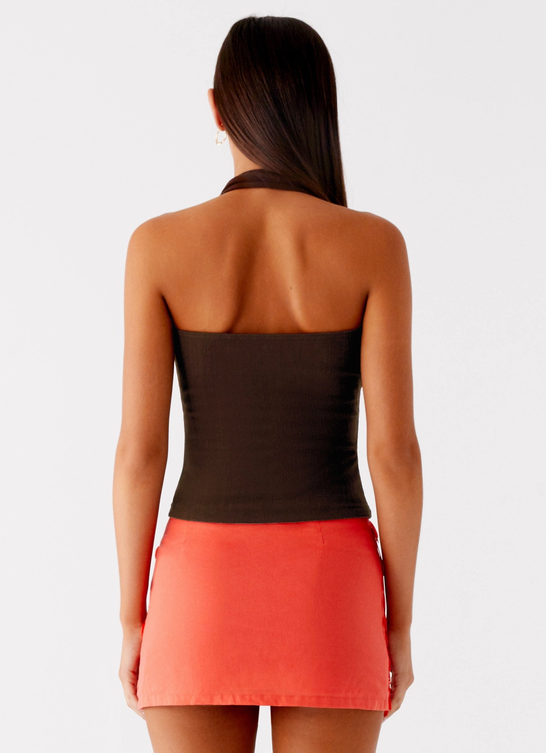 LowProfileZipperSystem Nera Halter Top - Chocolate