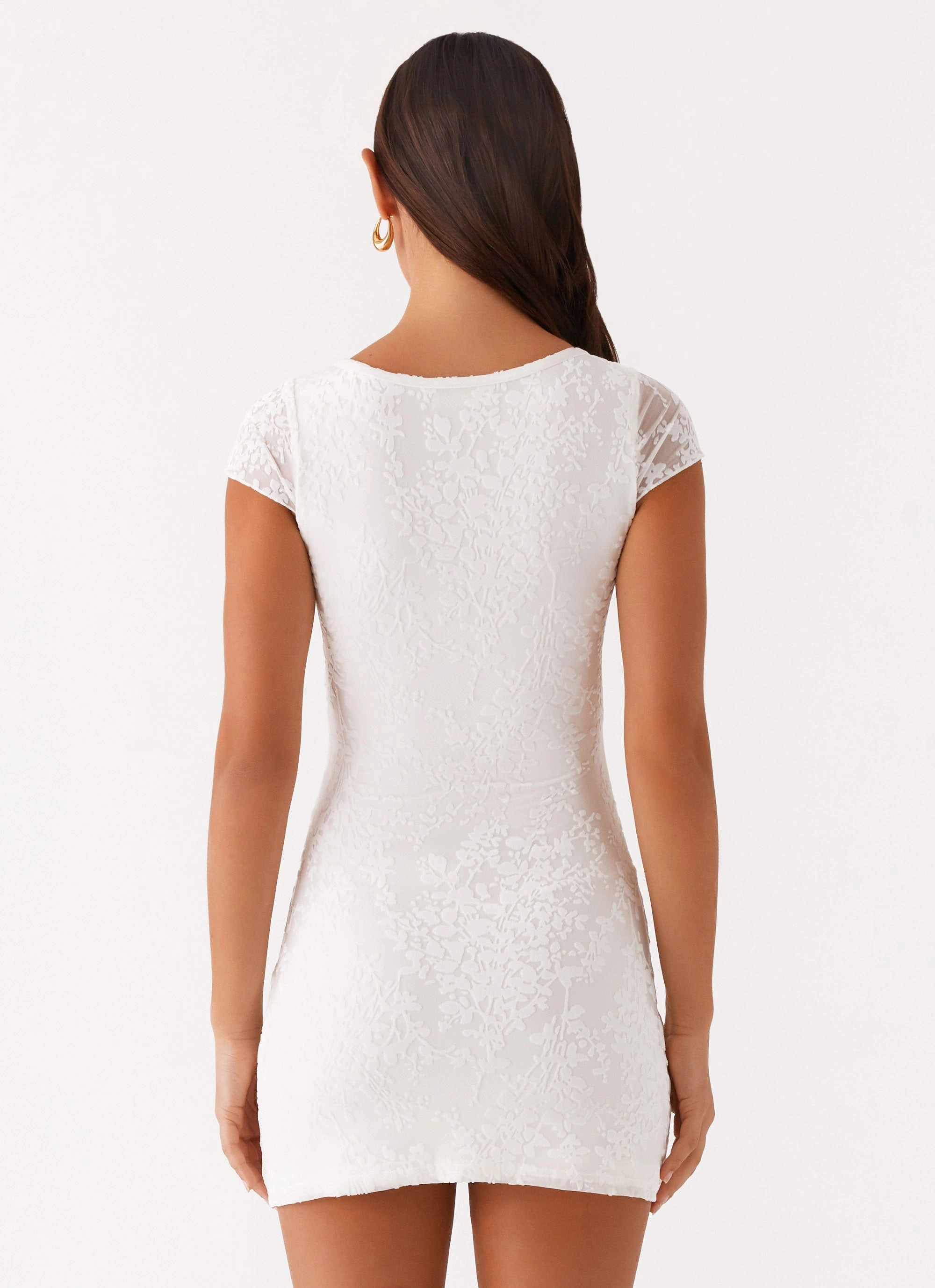 Weekend Style Nessa Mesh Mini Dress - White