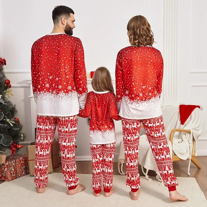 NEW Christmas Pajamas, 2 Piece Christmas Sleepwear Set Long Sleeve Clothes and Pants Christmas Pajamas Set for Men, Sz L, Retails $43
