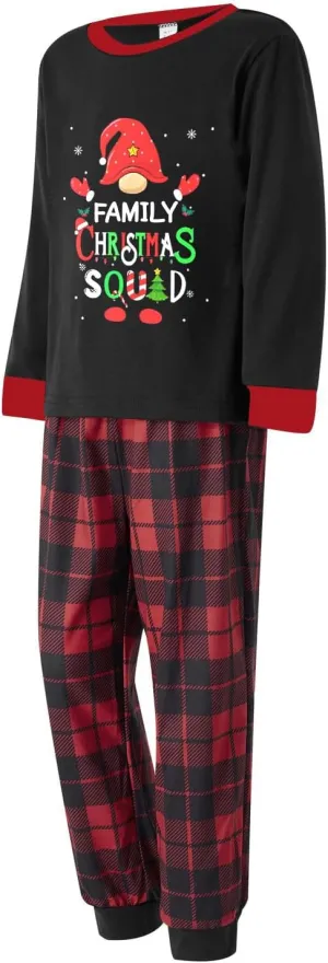 NEW EzonYanGo Family Christmas Squad Sleepwear 2 Piece PJs Set for kids, KIDS ONLY, Sz 11-12! Includes 1 Pair Kids PJ
