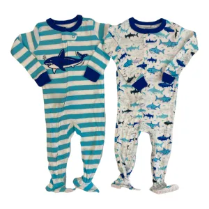 New in package! Member's Mark Baby Boy's 2-Pack Snug Fit Favourite Pajamas, Shark Print! Sz 3T