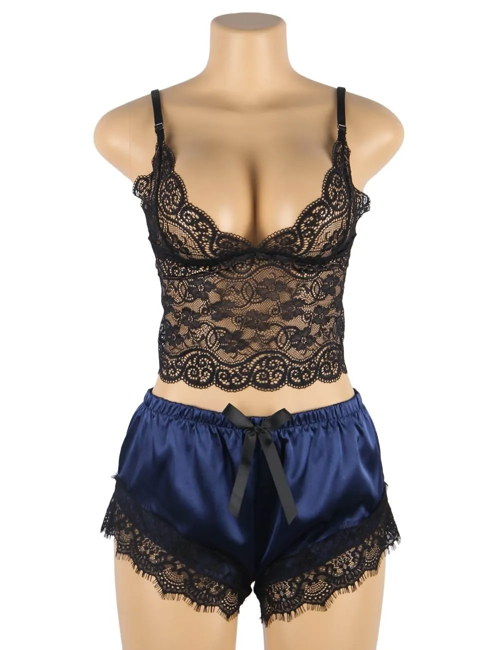 New Lace Silk Camisole Home Casual Red Pajamas Set