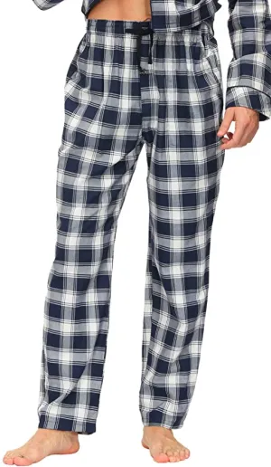 New MoFiz Men's Pajama Pants Sleep Lounge Pants 100% Cotton Blue Plaid, Sz 2XL! Retails $30 