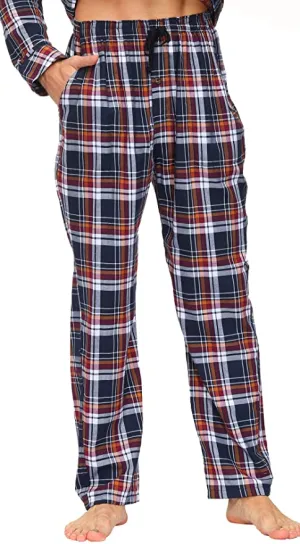 New MoFiz Men's Pajama Pants Sleep Lounge Pants 100% Cotton Multi Plaid, Sz XXL! Retails $30 