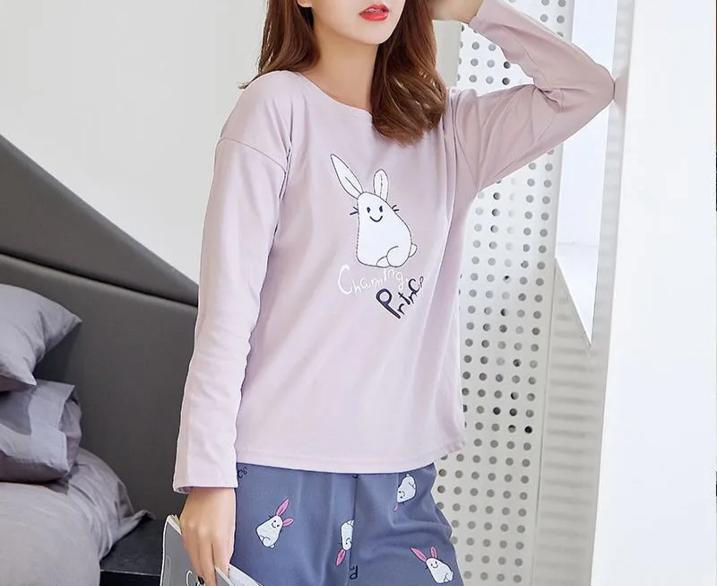 New Spring Thin 2pieces Pyjamas Set