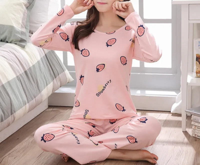 New Spring Thin 2pieces Pyjamas Set