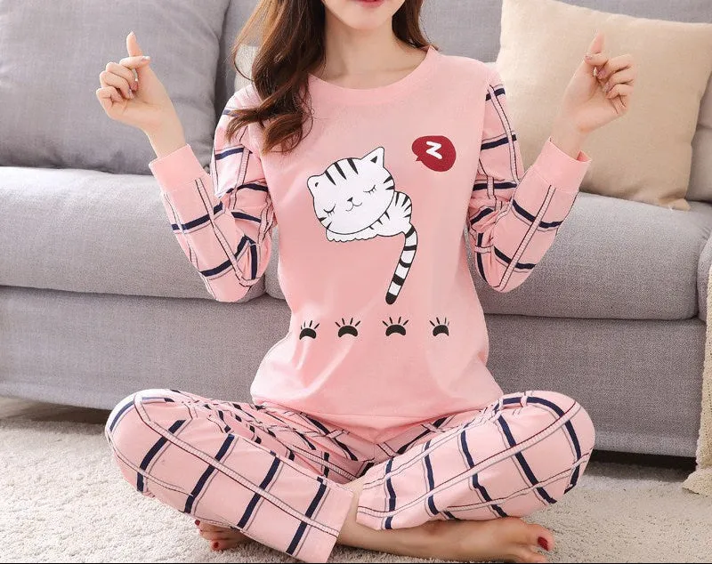 New Spring Thin 2pieces Pyjamas Set