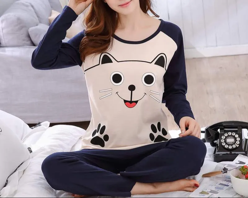 New Spring Thin 2pieces Pyjamas Set
