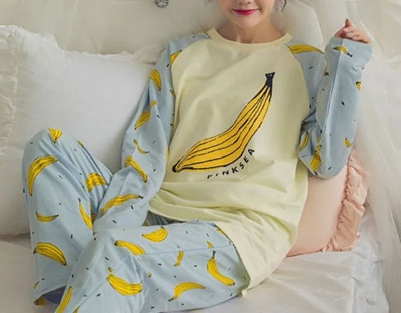 New Spring Thin 2pieces Pyjamas Set