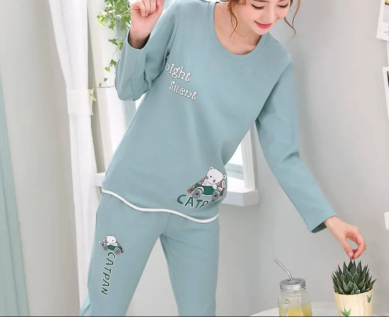 New Spring Thin 2pieces Pyjamas Set