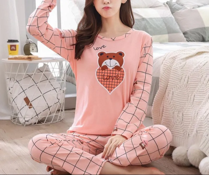 New Spring Thin 2pieces Pyjamas Set