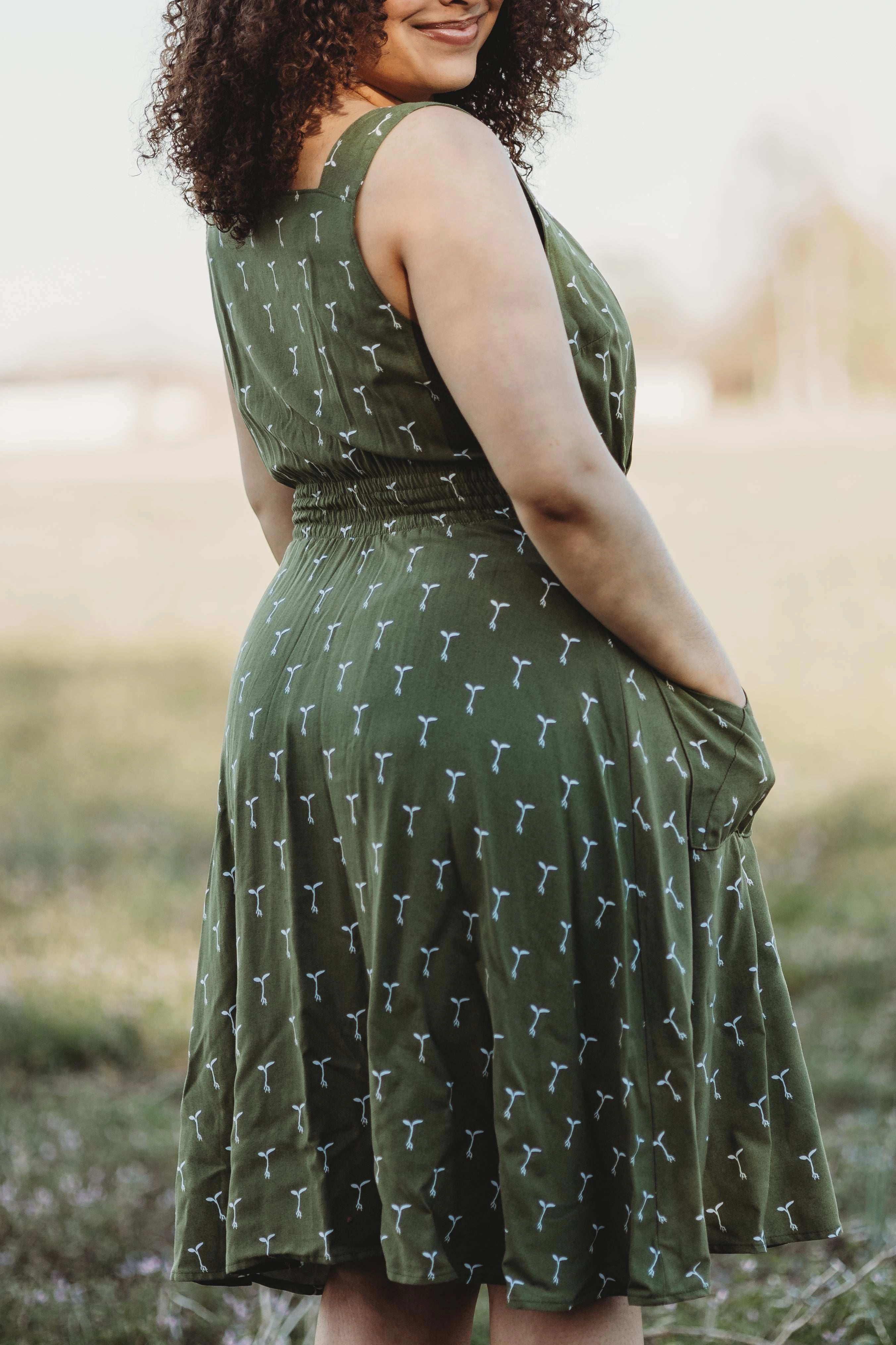 Sheet Dress in Green Sprout Comfortable casual dress Edgy Look