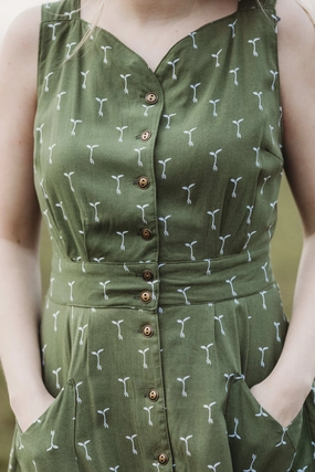 Nature Inspired Sheet Dress in Green Sprout