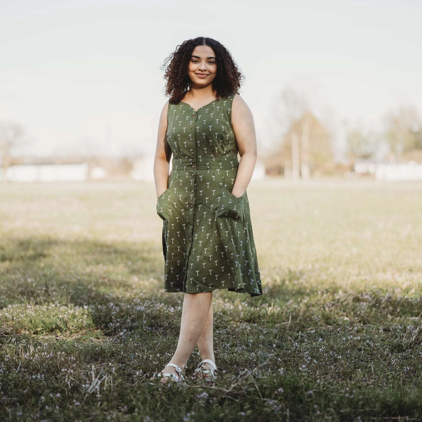 Sheet Dress in Green Sprout Dreamy Simplicity Noble Aura