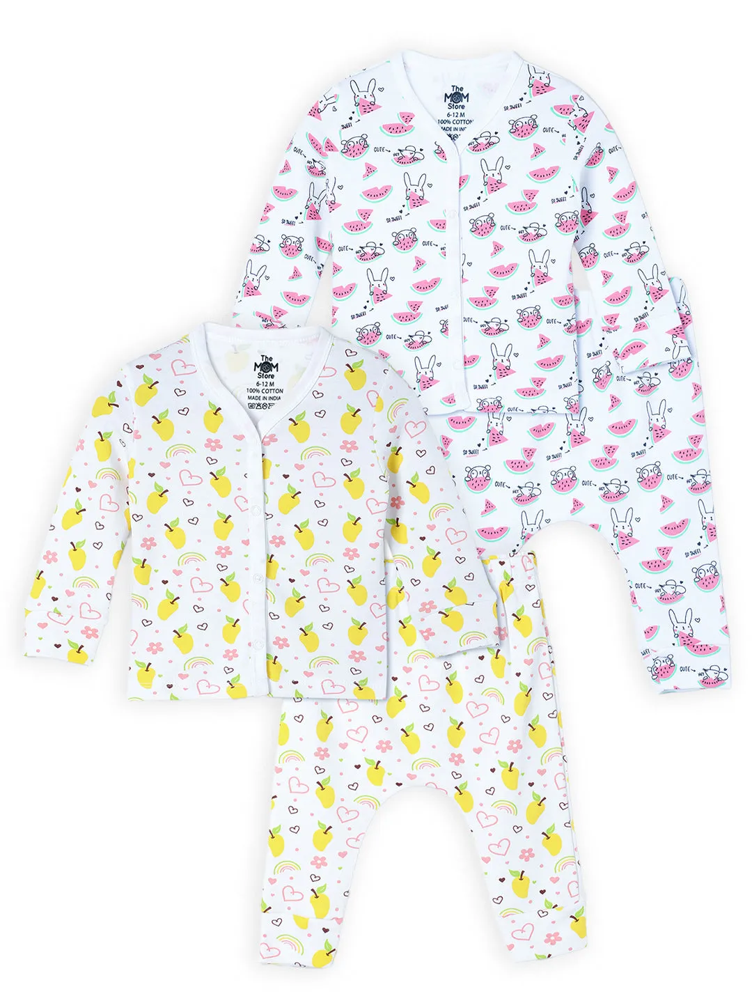Newborn and Infant Pajama Set Combo of 2: Mango Mia-Summer Melon