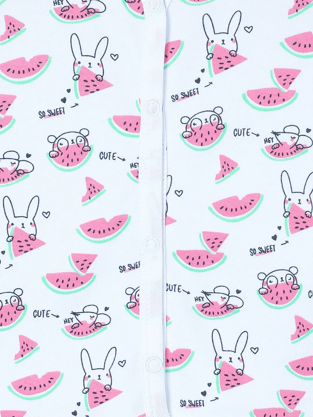Newborn and Infant Pajama Set Combo of 2: Rainbow Land-Summer Melon