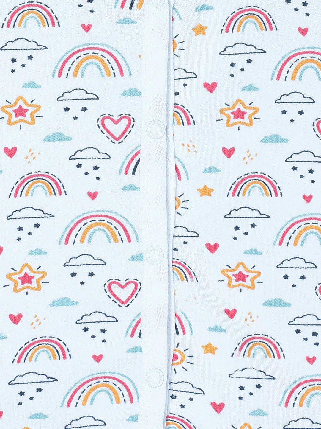 Newborn and Infant Pajama Set Combo of 2: Rainbow Land-Summer Melon