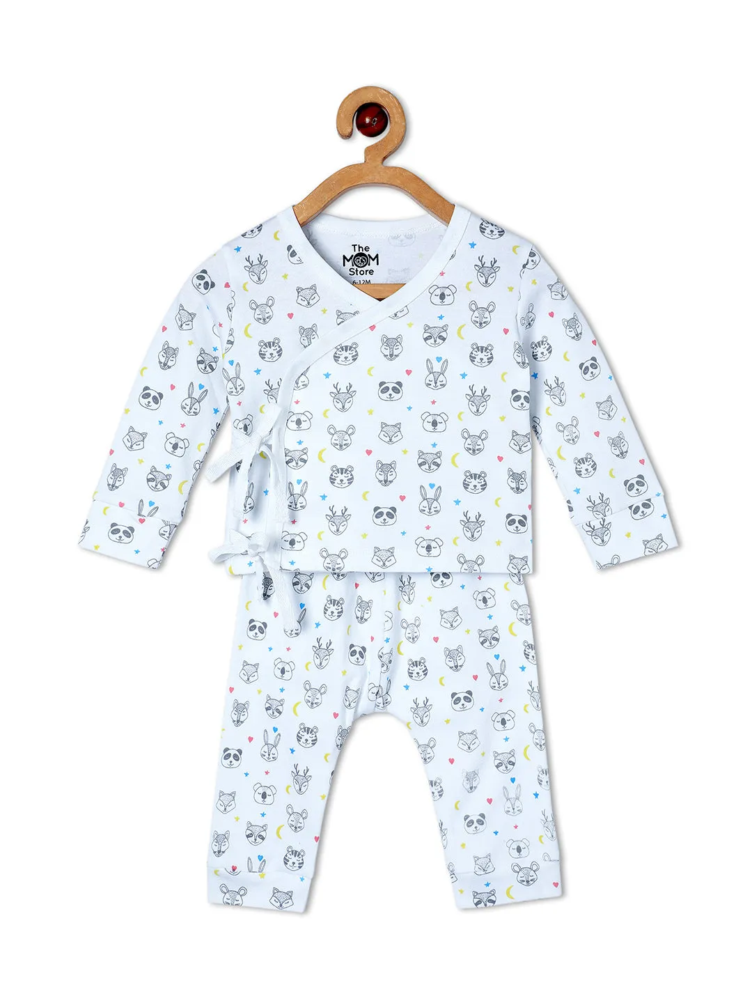 Newborn and Infant Pajama Set Combo of 2: Sleep Munchkins-Animal Party
