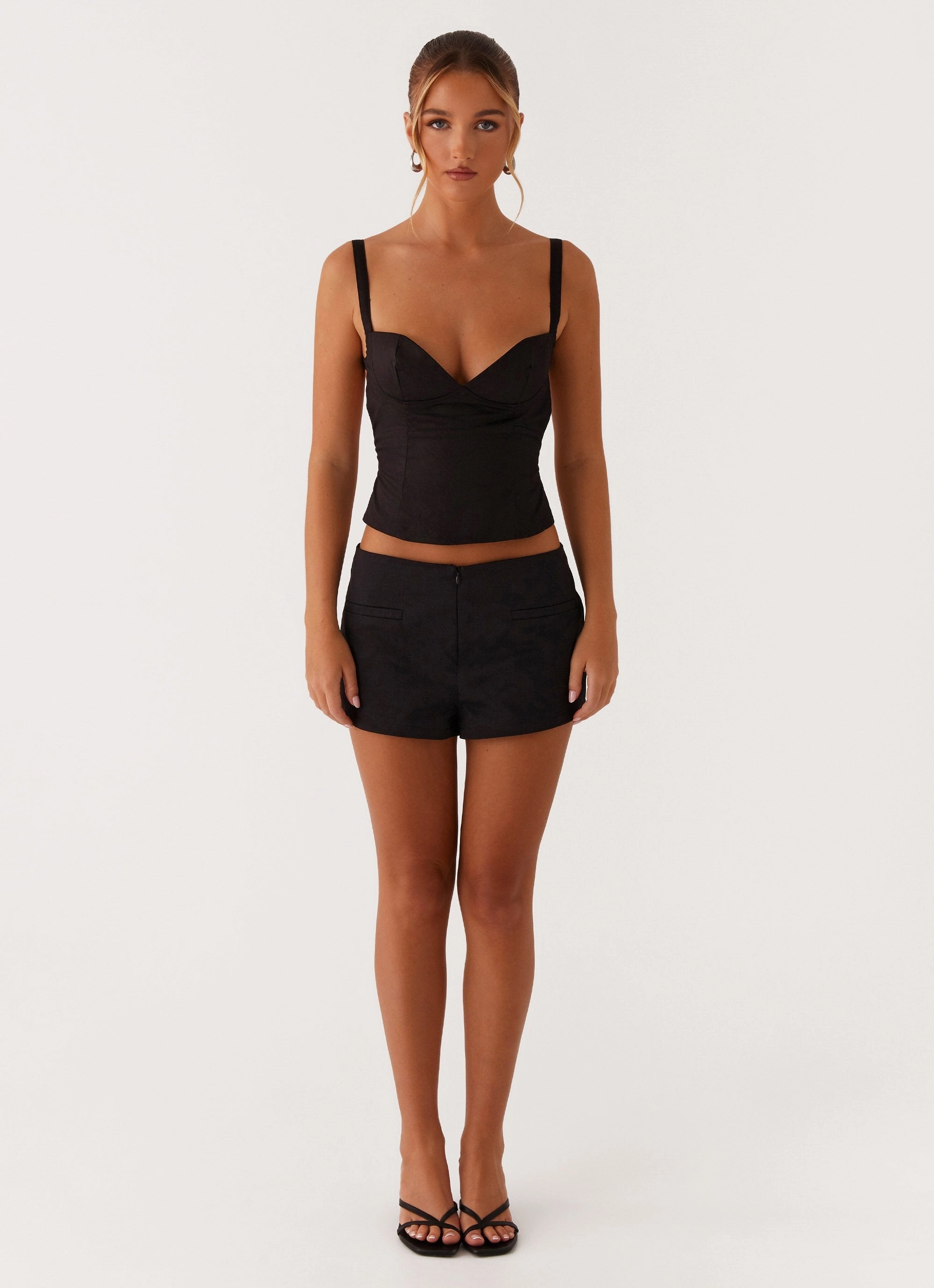 Nia Micro Short - Black Lightweight Flex Packable design