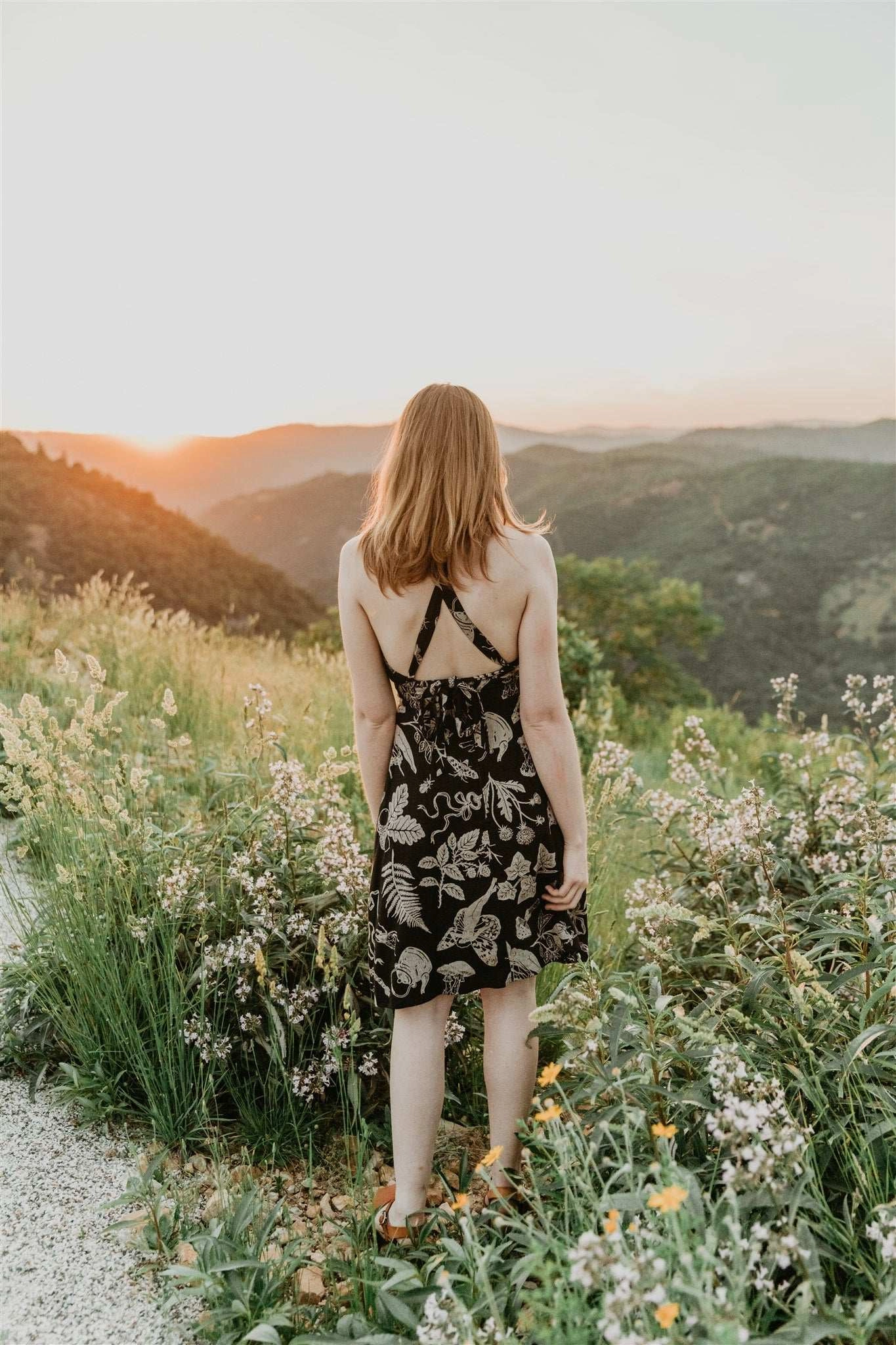 Juniper Dress in Black Woodland Wonder Day Ready Smart Fit Wear