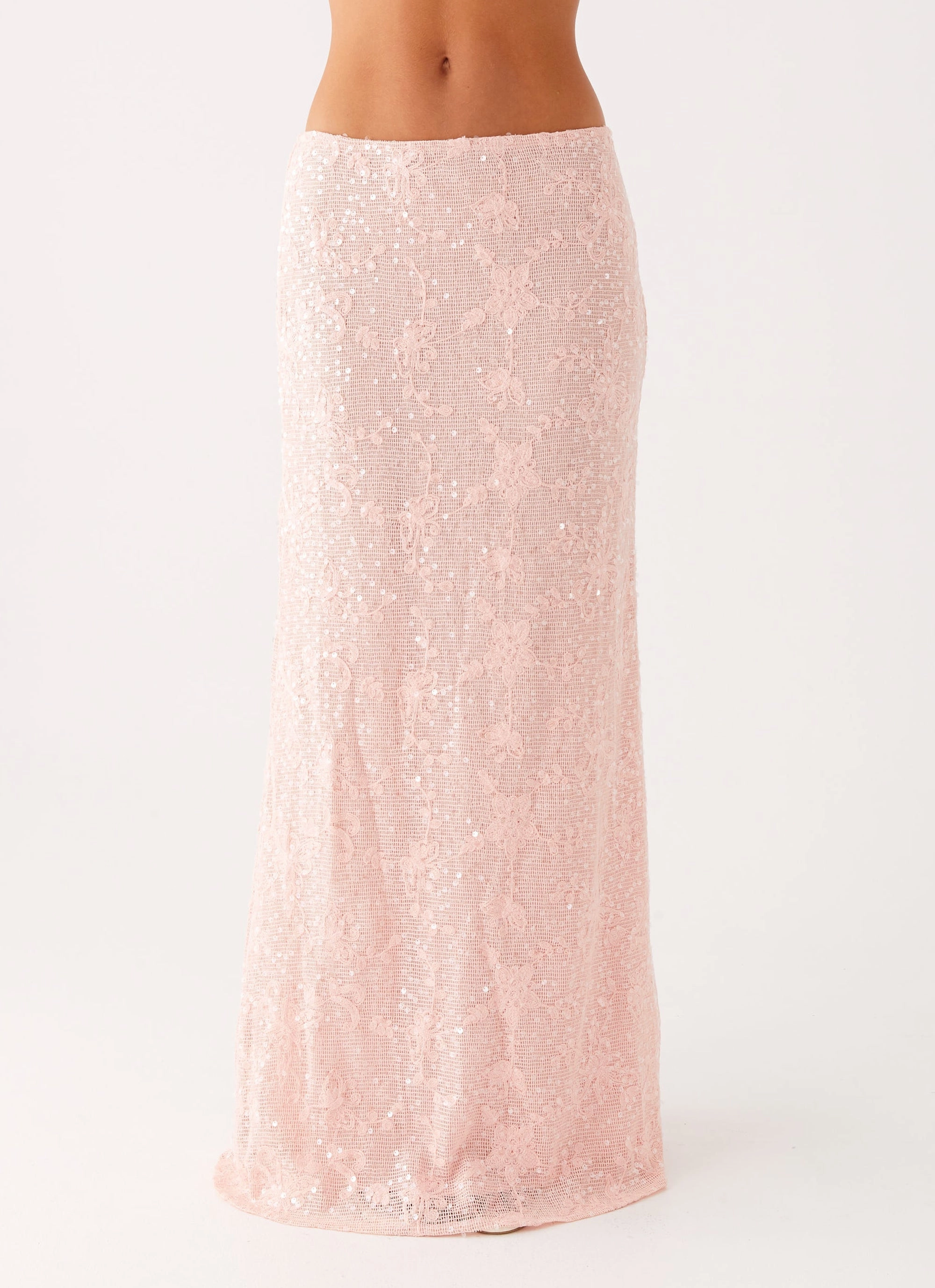 Nico Sequin Maxi Skirt - Pink Laidback Feel