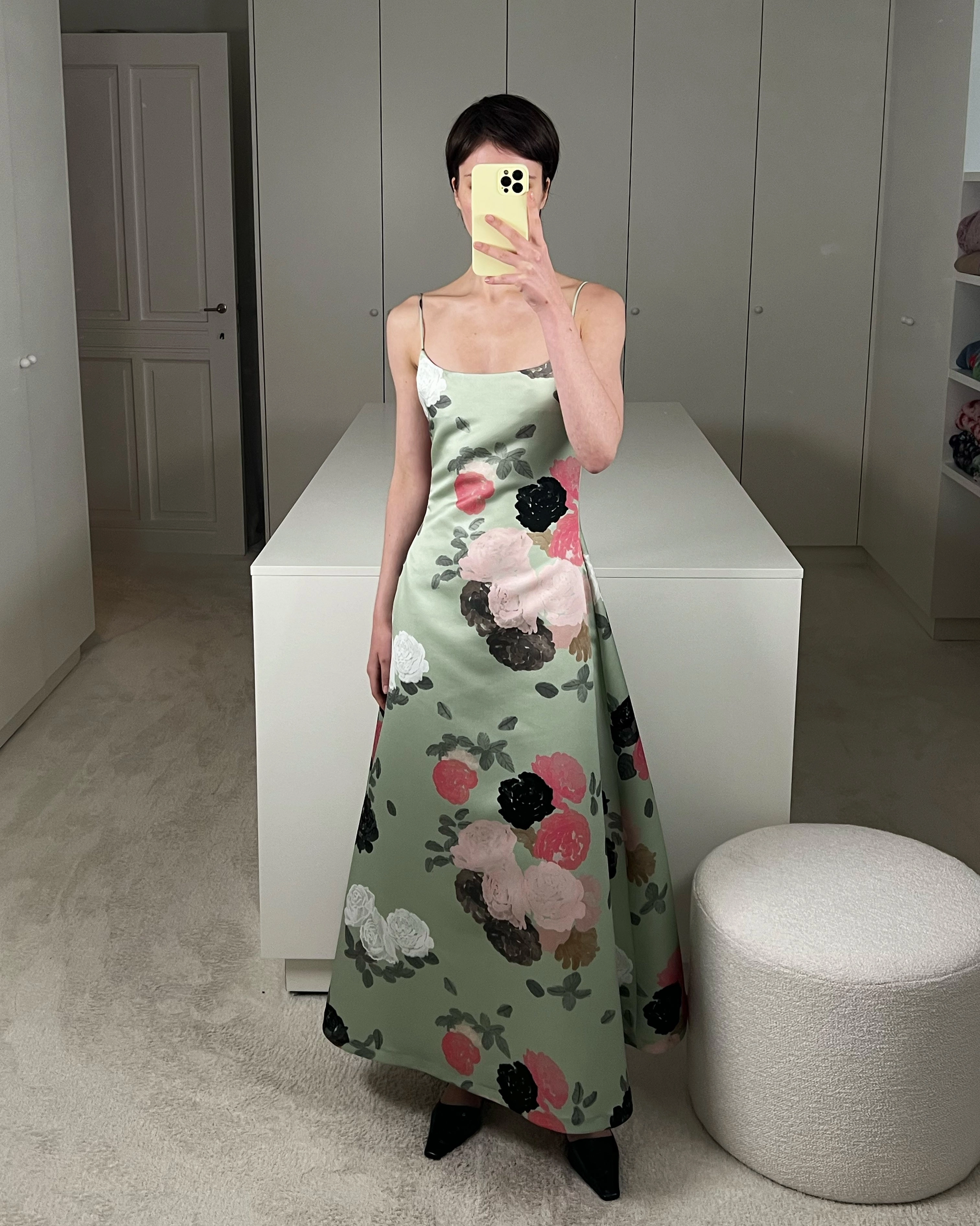 Layered Texture Silky Silhouette Nicole Dress