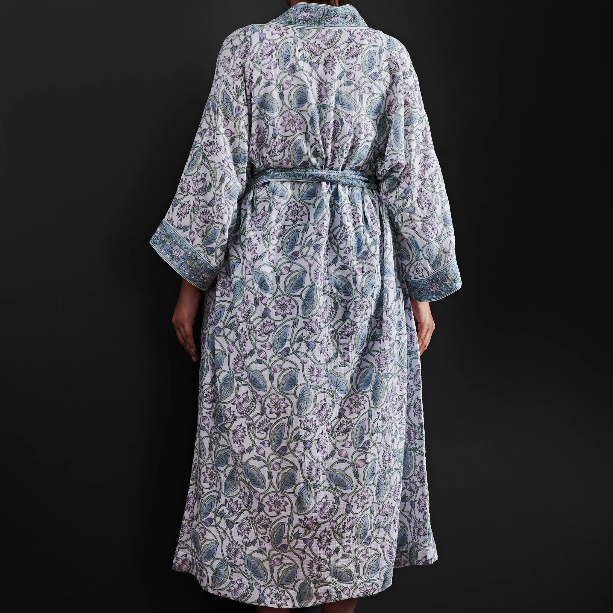 Nilofer Aqua Blue Bathrobe