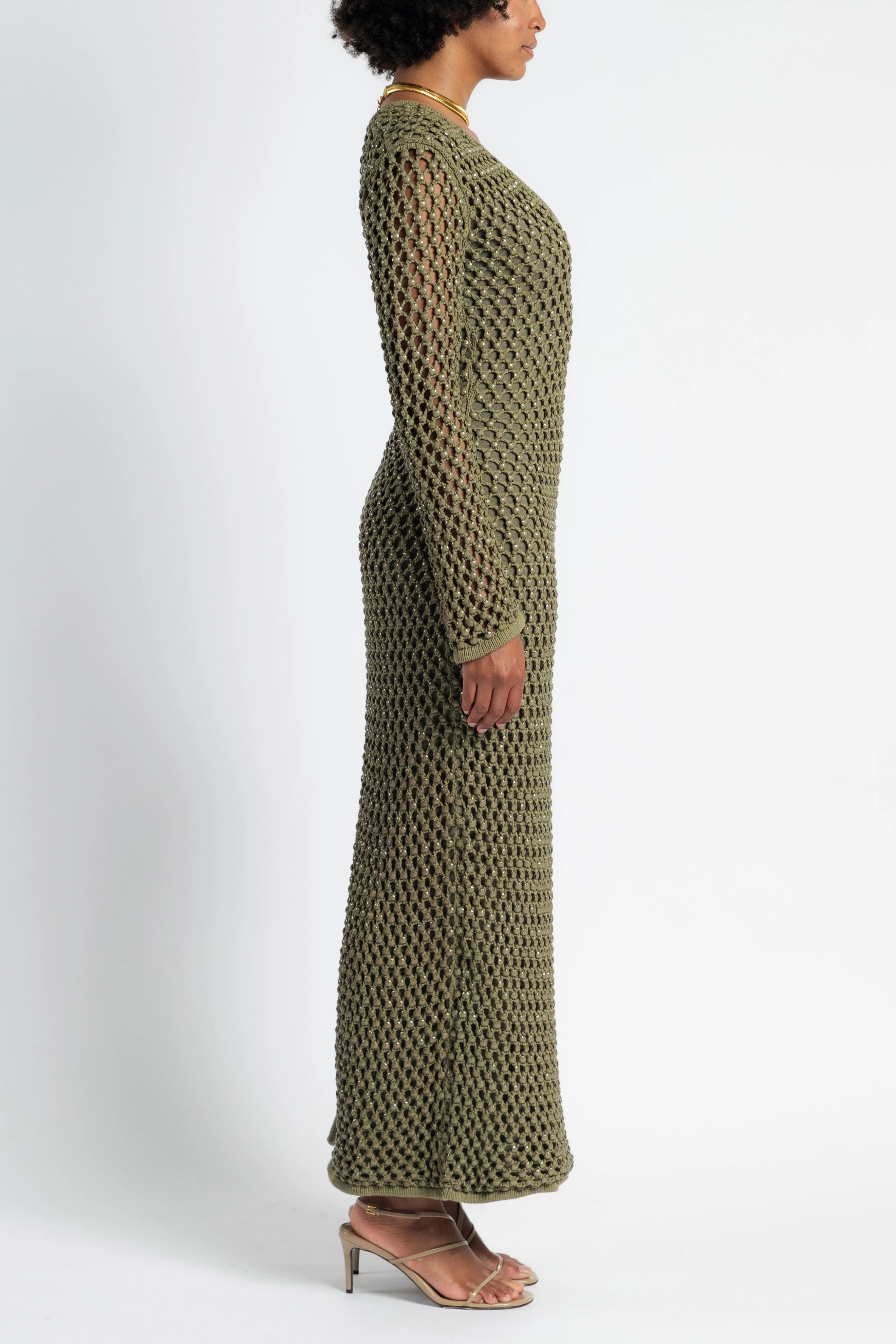 Nina Crystal Knit Gown Classic Cut