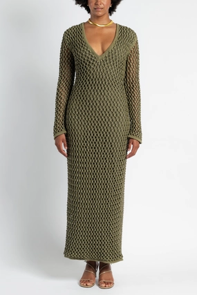 Nina Crystal Knit Gown Linen Chic