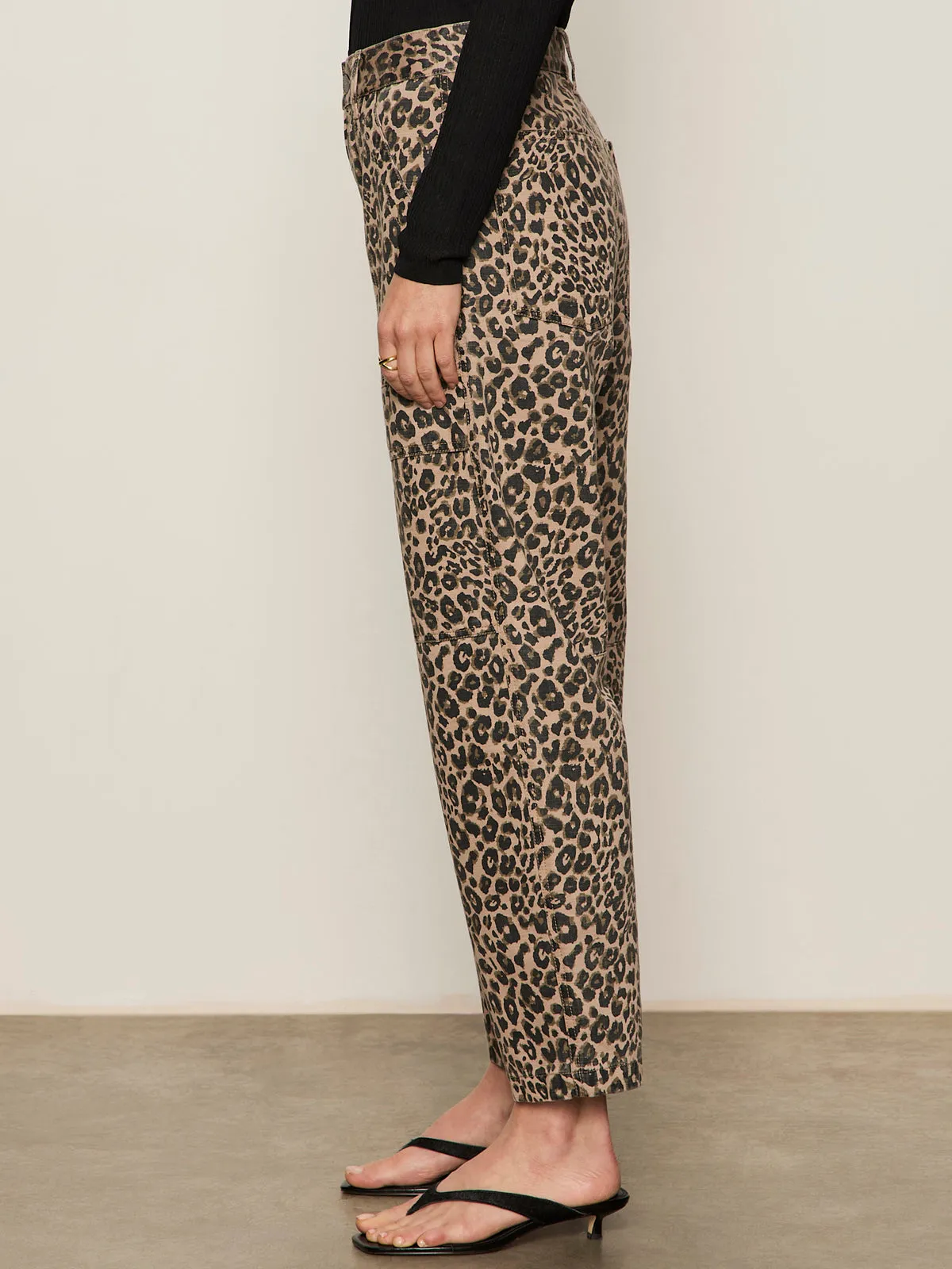 Breathable Stretch Wear Snag Resistant Fabric Boyfriend Utility Pant French Kitty