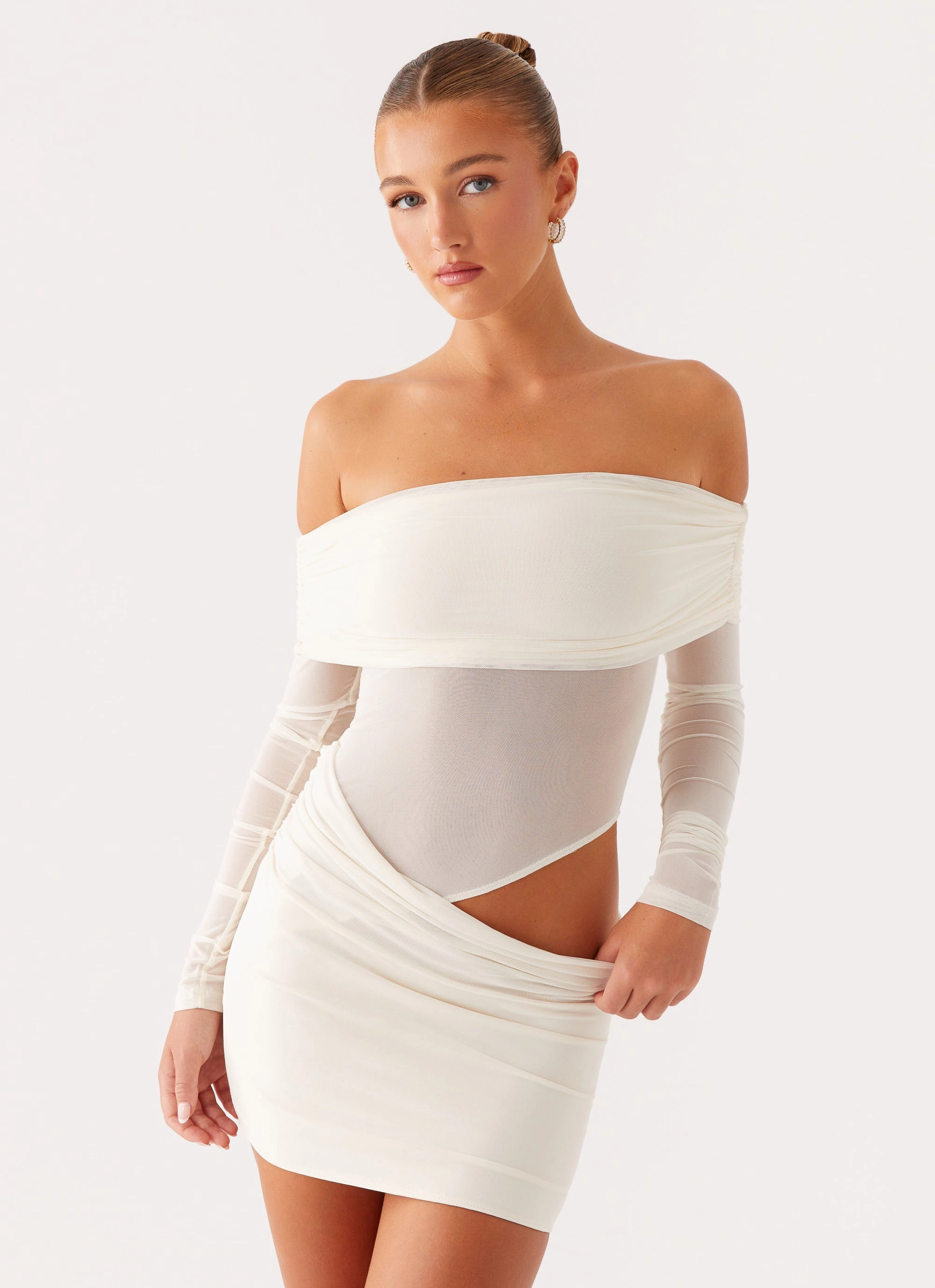 No Doubt Mini Dress - Ivory Comfort Innovation