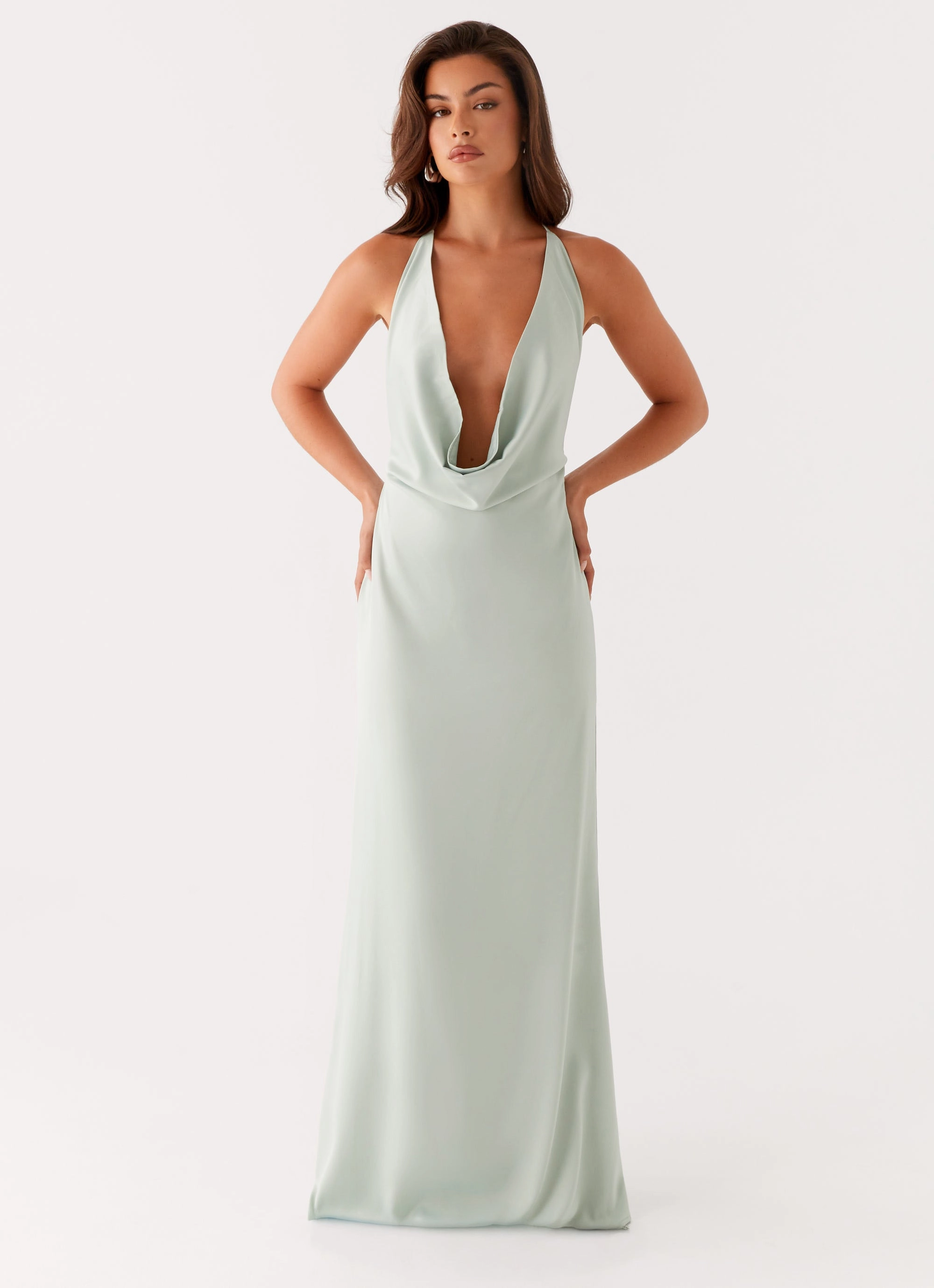 Tailored Mood Comfortable and Chic Noemi Maxi Dress - Sage