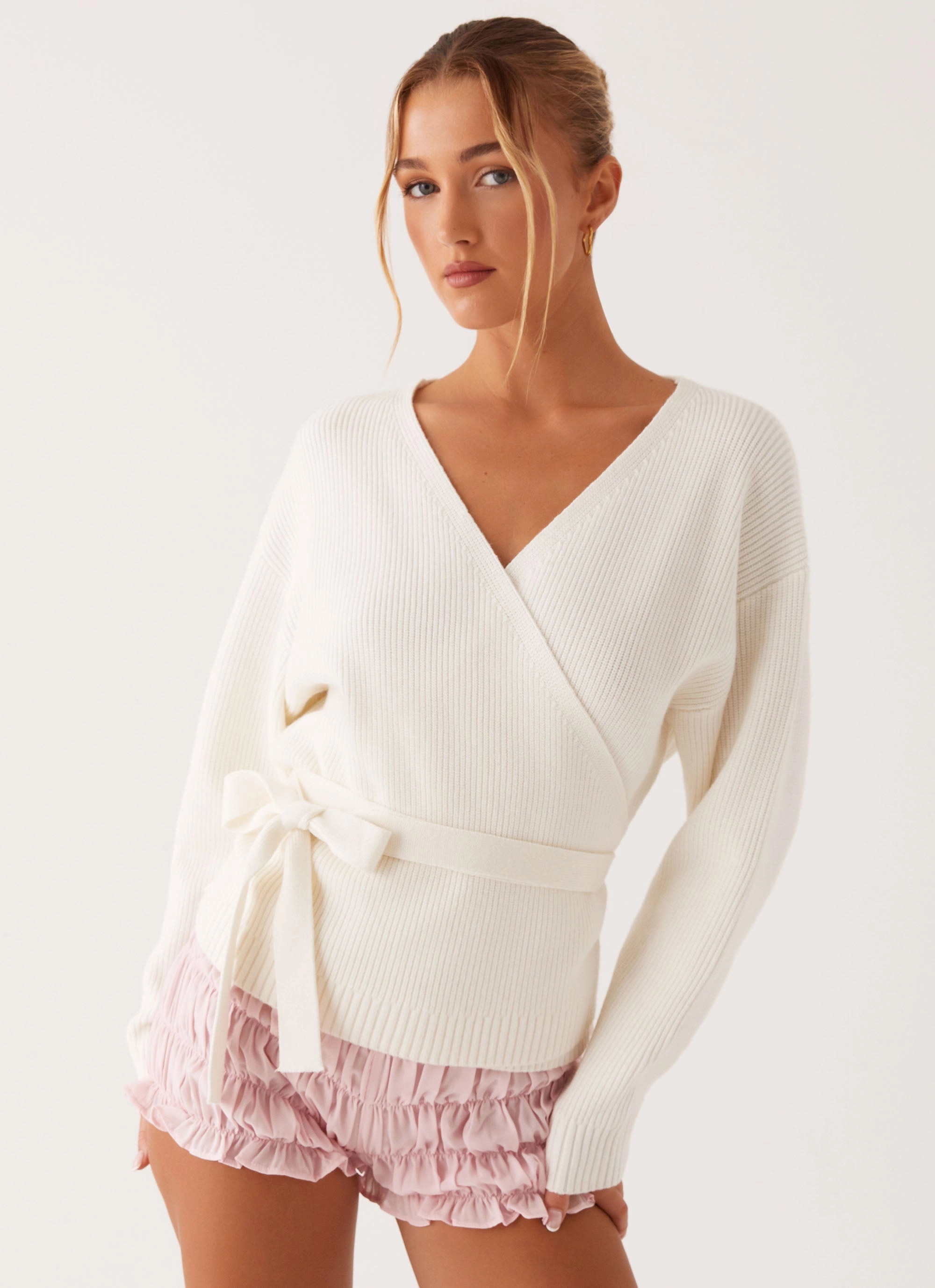 Leela Wrap Cardigan - Ivory All Season