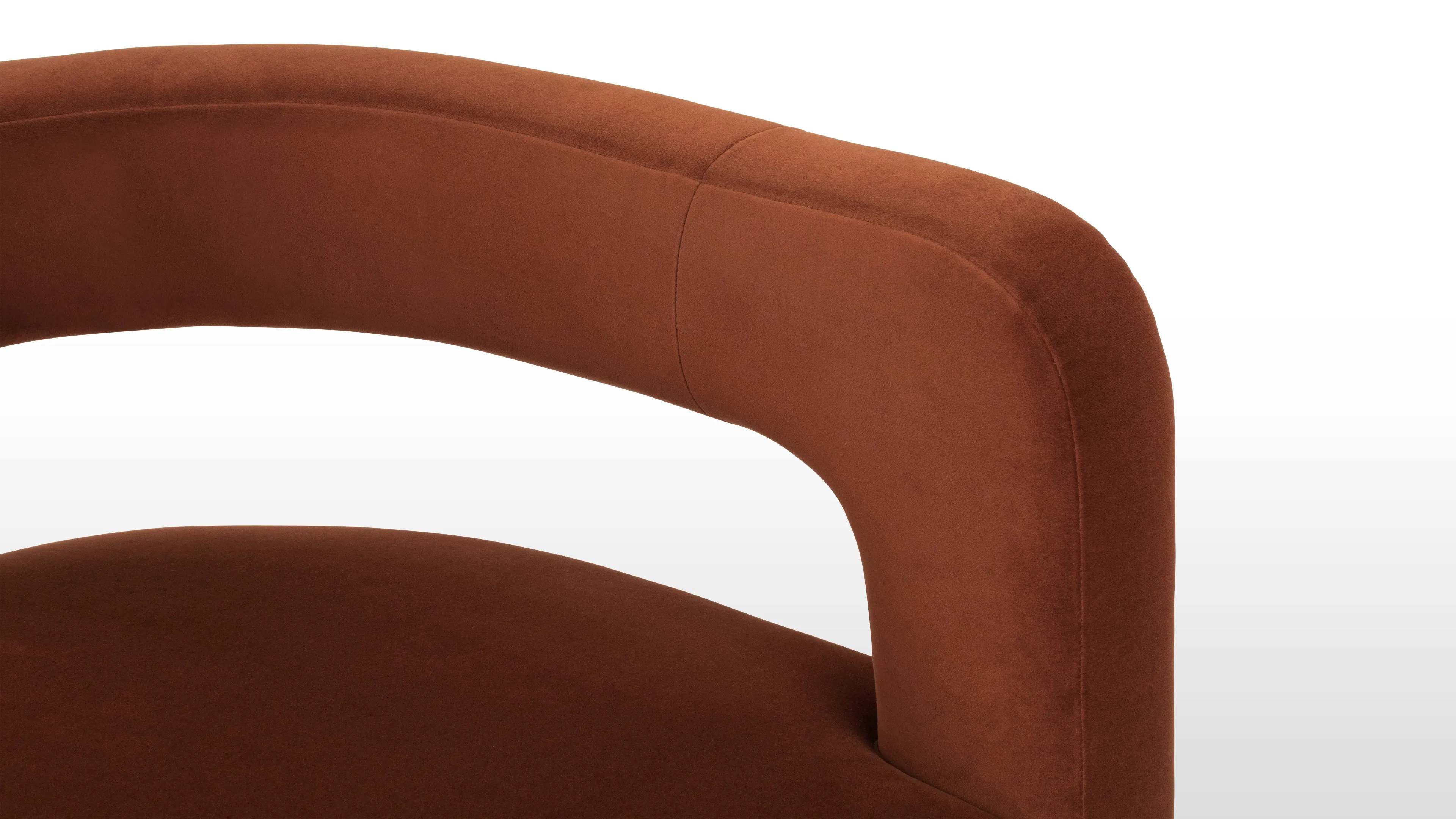 Nola - Nola Lounge Chair, Russet Plush Velvet