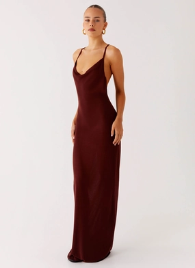 Perfectly Styled Nomad Muse Maxi Dress - Chocolate