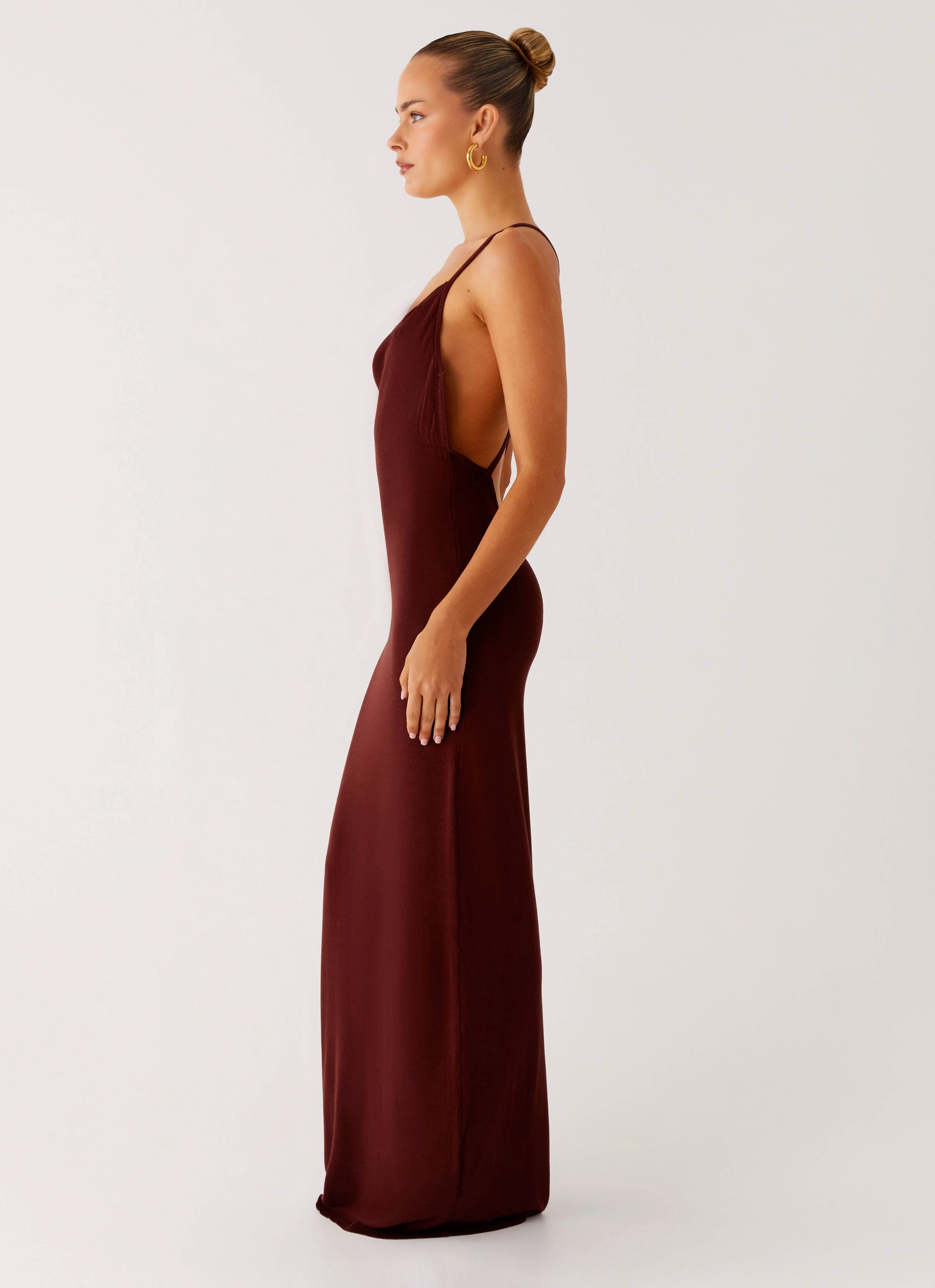 Nomad Muse Maxi Dress - Chocolate Soft Draping Bridal-Shower