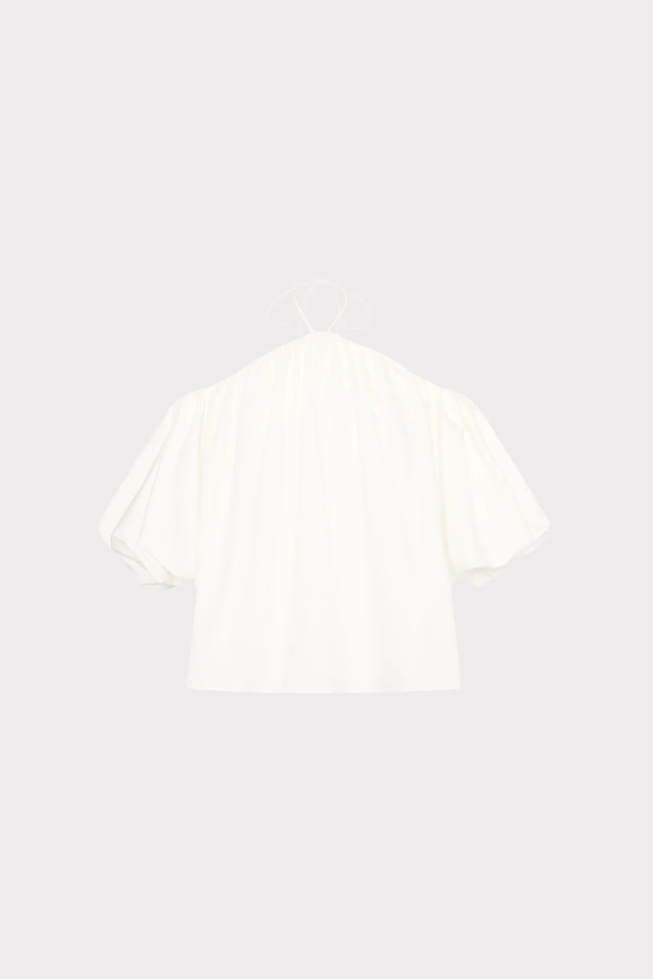 Zero Waste Production Label Halter Poplin Off The Shoulder Top