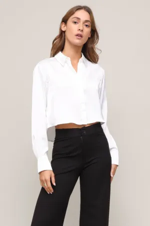 RecycledPolyester High Low Satin Shirt