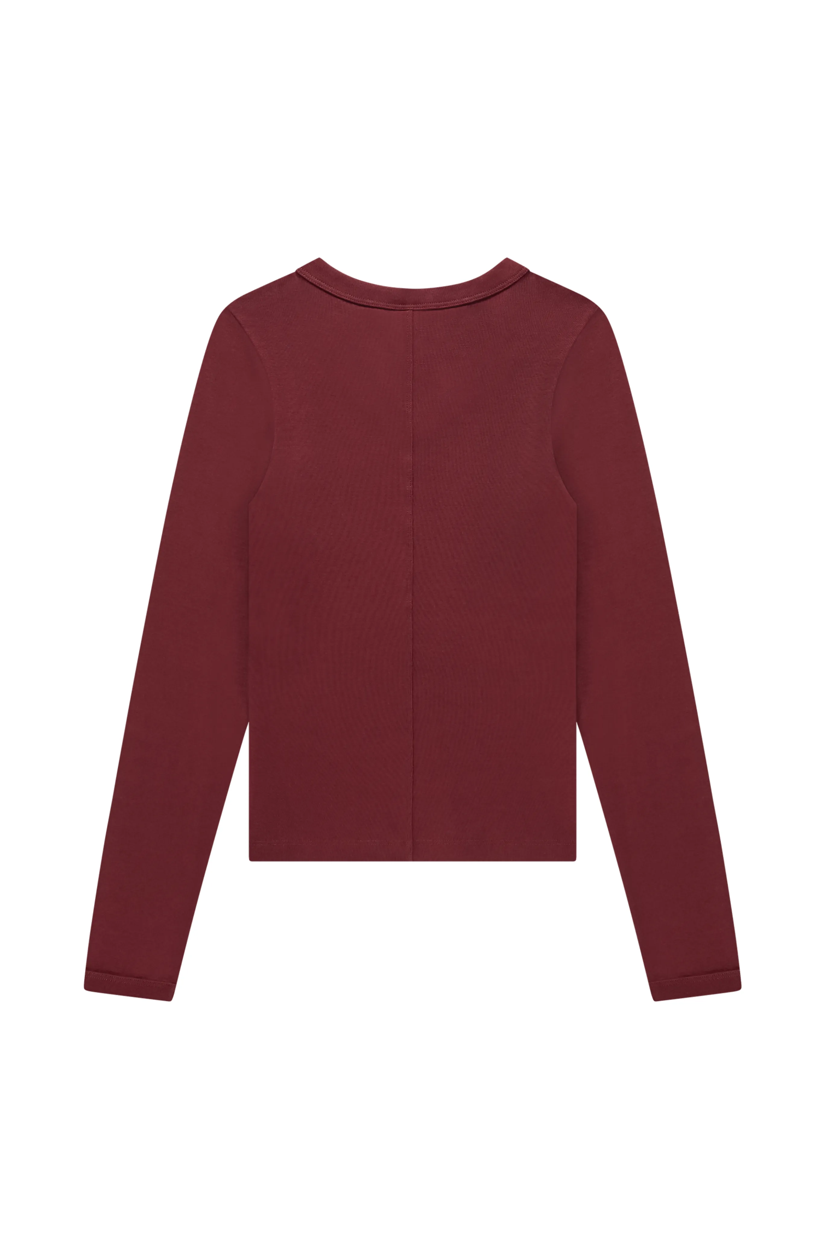 WrinkleResistantFinish All-Purpose Wear Jill Long Sleeve Tee in Syrah