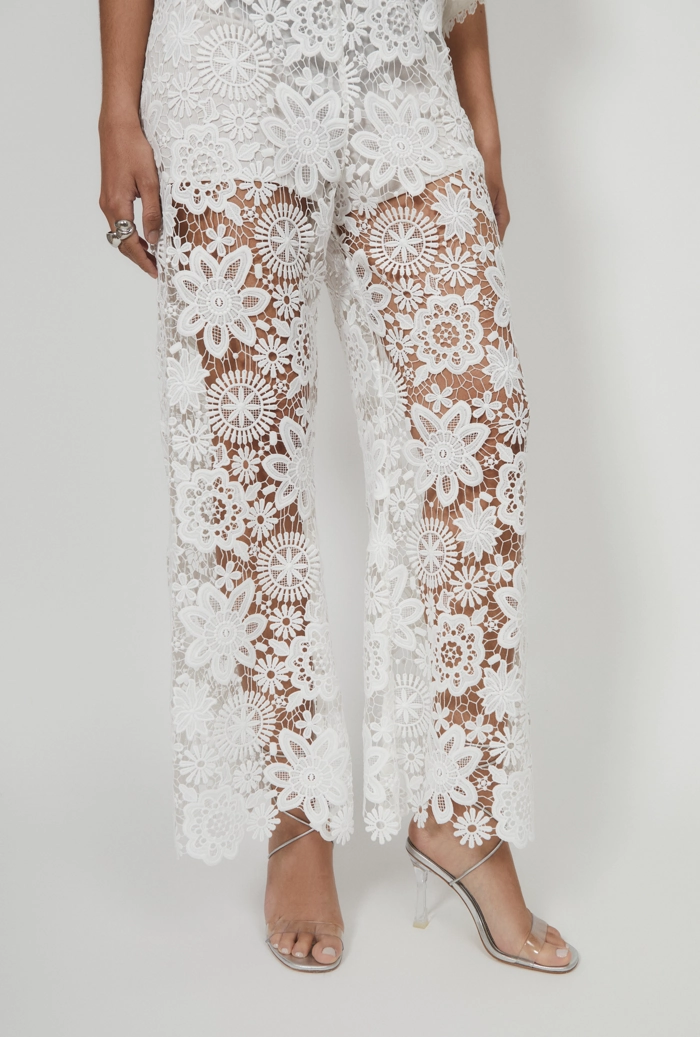 Reinforced Stitching DEMI PANTS WHITE